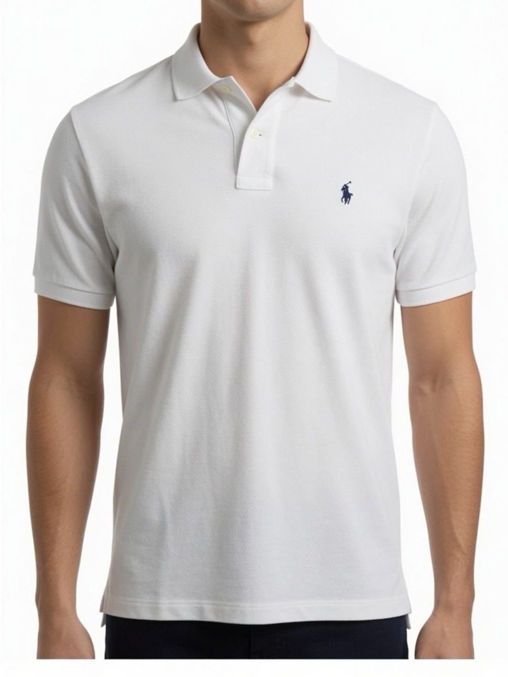 Polo by Ralph Lauren White Short-Sleeve Polo with Navy Pony